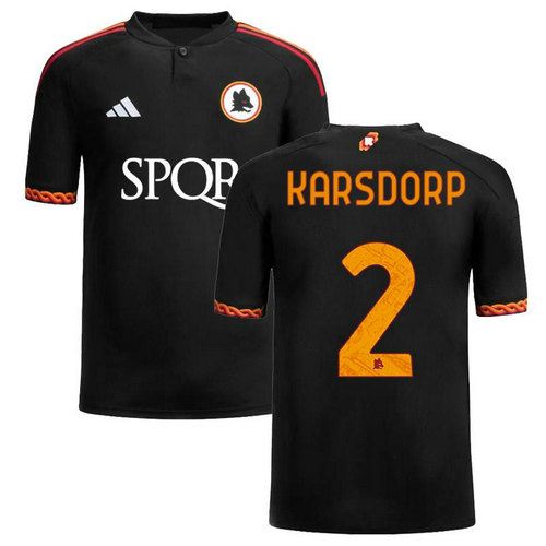maillot homme terza as rome 2023-2024 karsdorp 2
