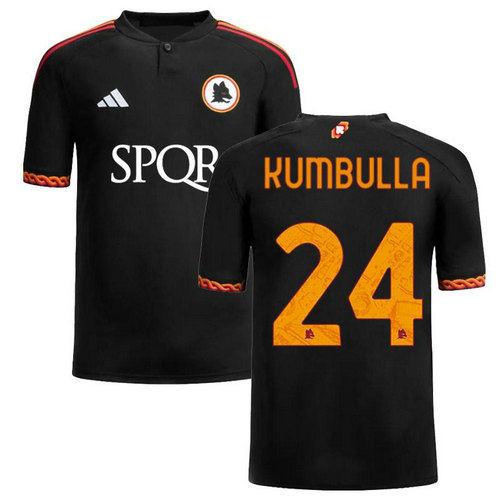 maillot homme terza as rome 2023-2024 kumbulla 24