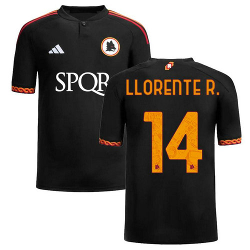 maillot homme terza as rome 2023-2024 llorente_r 14