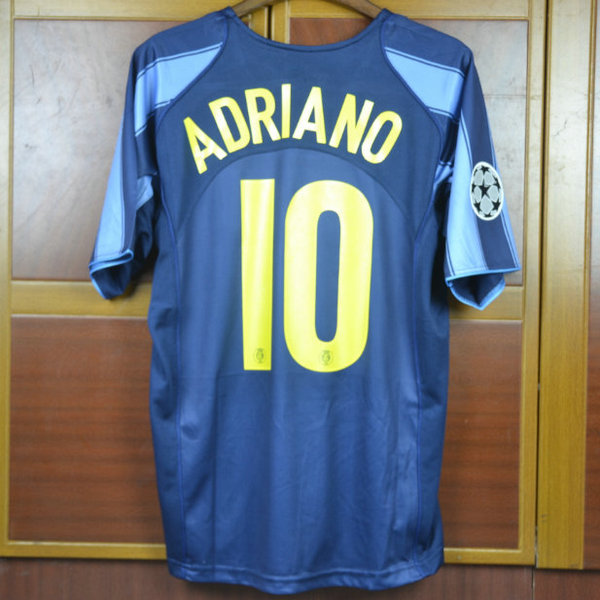 maillot homme troisième inter milan 2004-2005 adriano 10 bleu