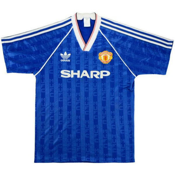 maillot homme troisième manchester united 1988-1990 bleu