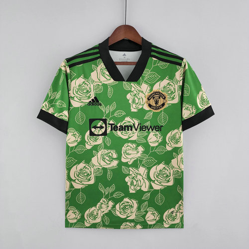 maillot homme vert rose edition manchester united 2022-2023
