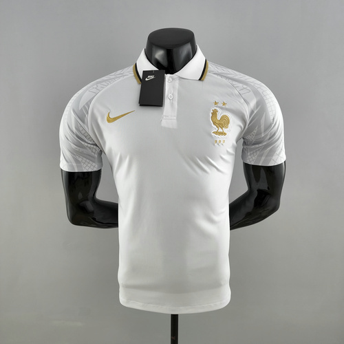 maillot polo homme blanc france 2022-2023
