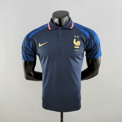 maillot polo homme bleu royal france 2022-2023