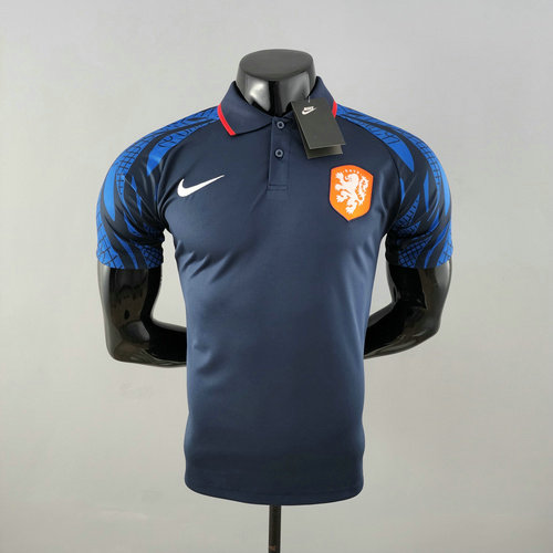 maillot polo homme bleu royal pays-bas 2022-2023