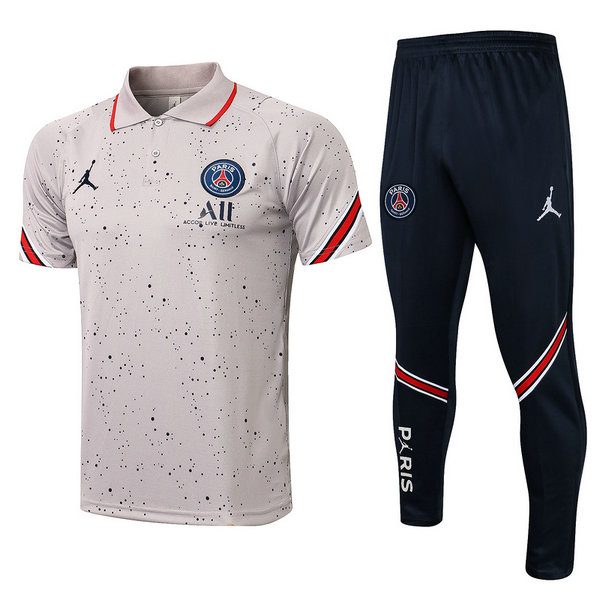 maillot polo homme ensemble moda psg 2022 gris