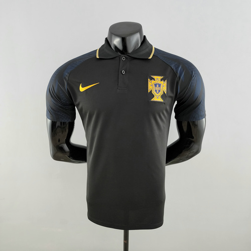 maillot polo homme noir portugal 2022-2023