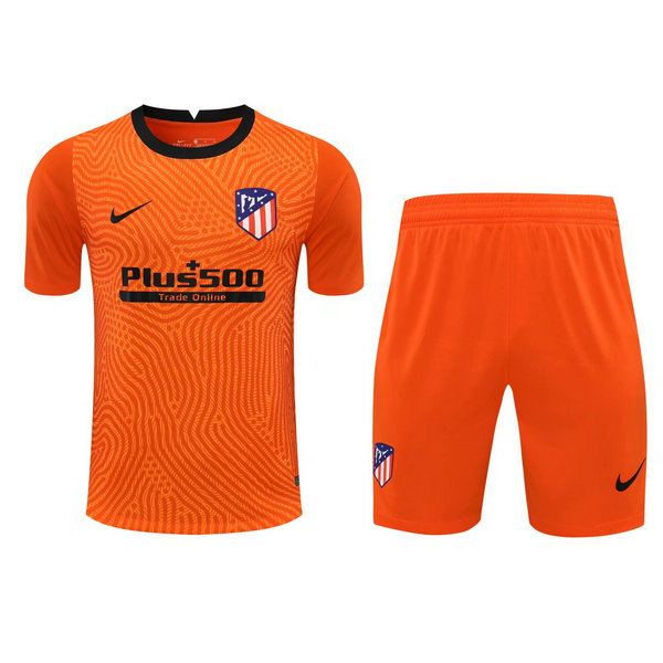 maillots+shorts homme gardien atlético de madrid 2021 orange