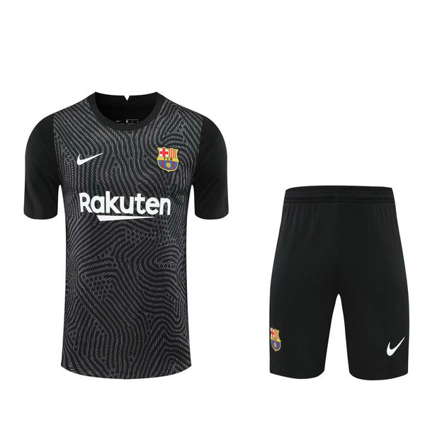 maillots+shorts homme gardien fc barcelone 2021 noir