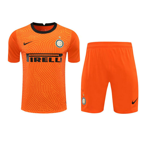 maillots+shorts homme gardien inter milan 2021 orange