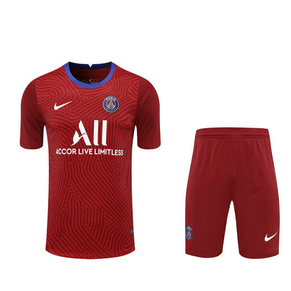 maillots+shorts homme gardien psg 2021 rouge