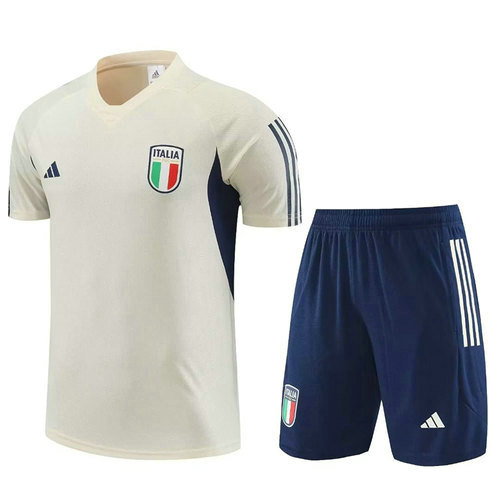 maillots de formation homme beige italie 2023-2024