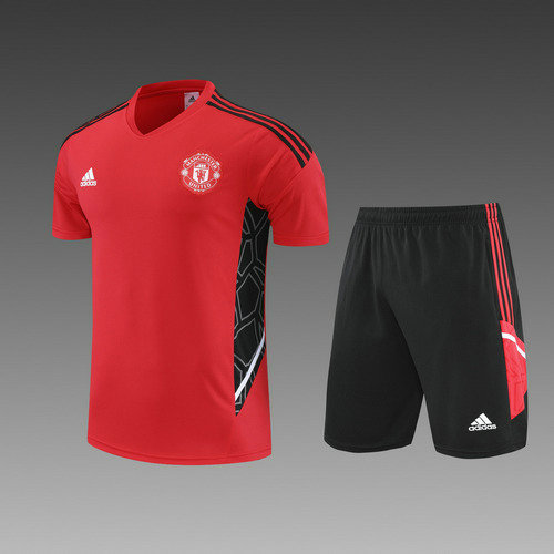 short + manches courtes homme manchester united 2022-2023 rouge