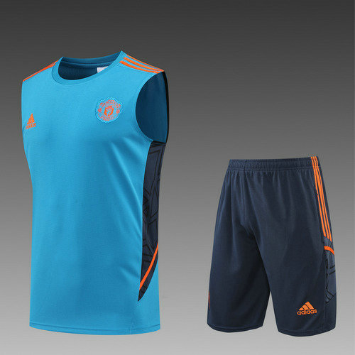 shorts+gilet homme bleu manchester united 2022-2023