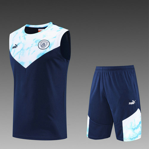 shorts+gilet homme bleu royal manchester city 2022-2023