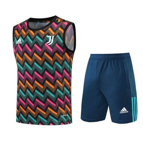 shorts+gilet homme carreaux de couleur juventus 2022-2023