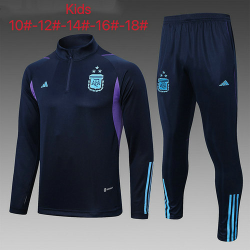 veste de sport enfant bleu royal completo argentine 2022-2023 bleu royal
