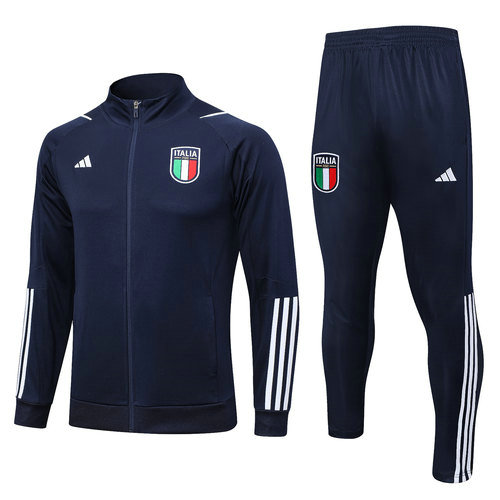 veste de sport zippée homme bleu saphire italie 2023-2024